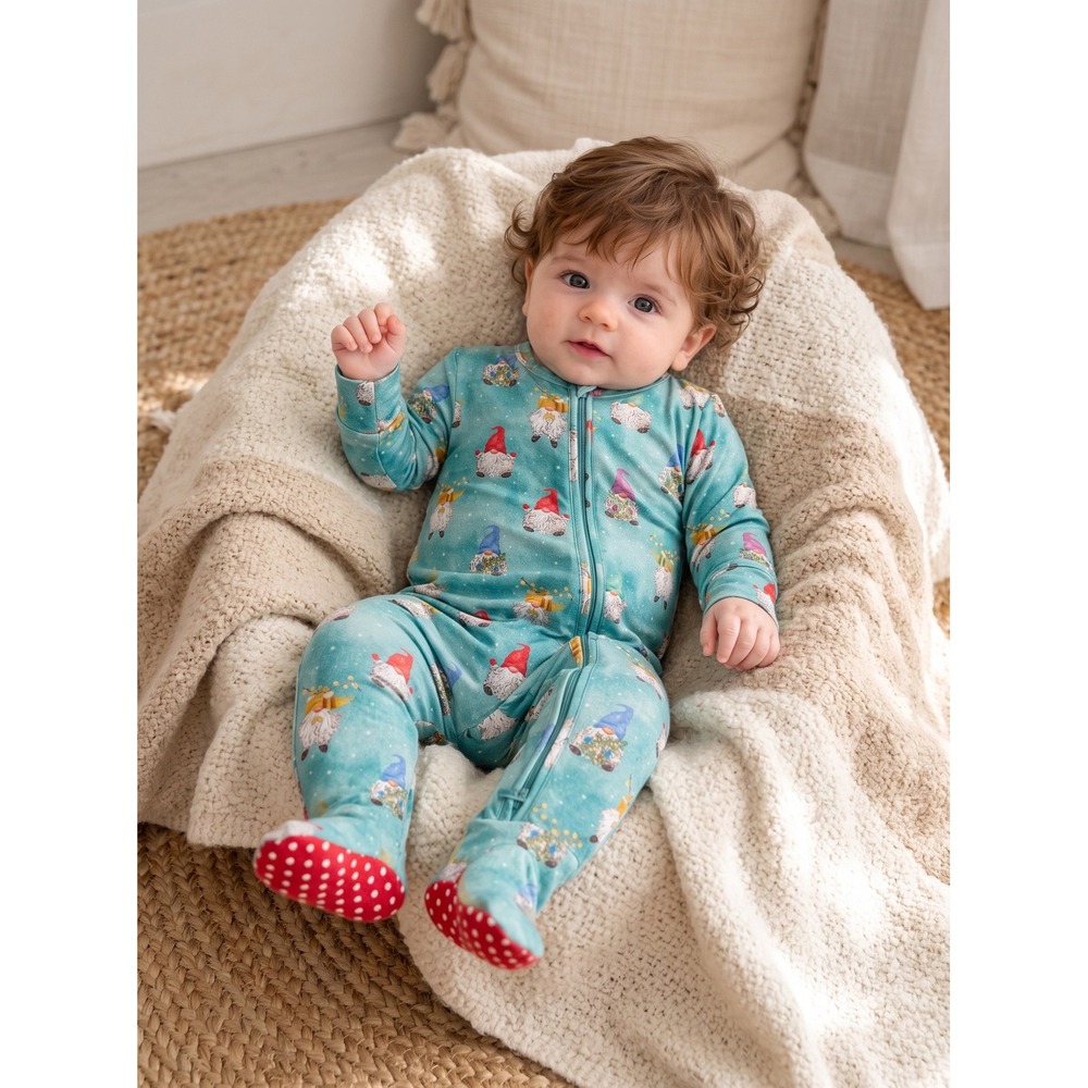 Posh Peanut Gnomes Bamboo Viscose Footie Sleeper 6-9 Months